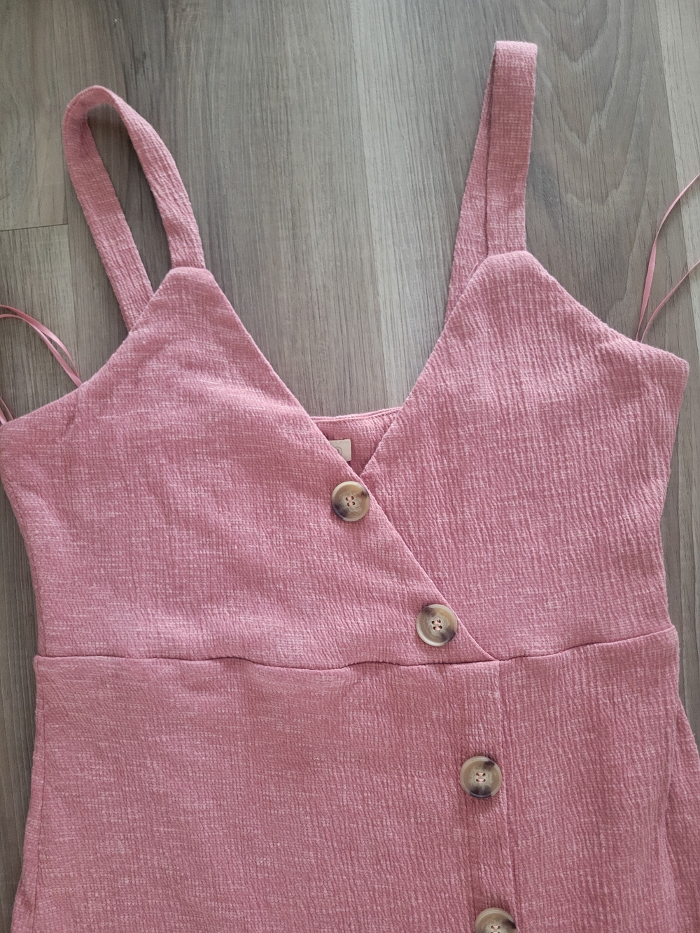 Miss Love Sleeveless Pink Button-Front Midi Dress Size M - Picture 5 of 5